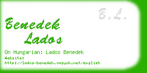 benedek lados business card